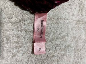 Wine Lace Sheer Bodysuit (XL)