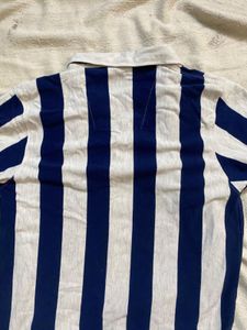 All Rugged Navy &amp; White Striped Short-Sleeve Shirt