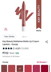 Kay Beauty Matteinee Lip Crayon