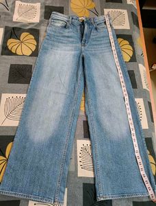 H&amp;m Wide Leg Denim Jeans