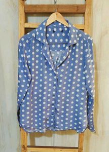 Polka Dot Button-Down Shirt size-36