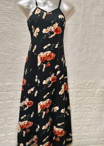 Black Floral Maxi Dress
