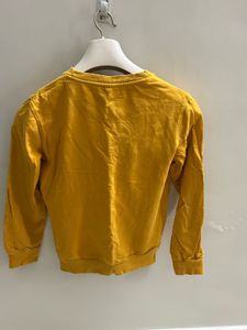 Pantaloons Mustard Yellow Graphic Print Sweatshirt