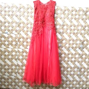 Elegant Coral Party Gown