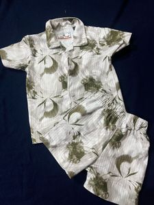 Retro Floral Kids' Shirt & Shorts Set