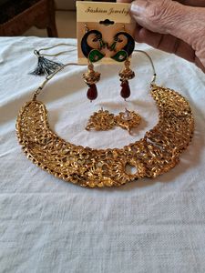 Bridal Necklace And Dangler Earing