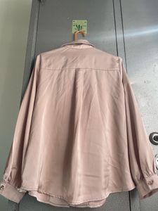 Elegant Blush Button-Down Top