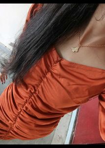 Moda Rapido Tan Brown Party Dress