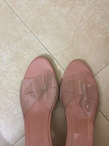 Clear Strap Pink Slides
