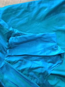 Peacock 🦚 Blue Double Layered Flair Dress