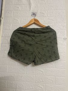 Olive Green Wrap Shorts