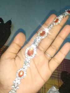 Beautiful Silver And Orange Set