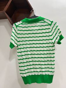 Striped Polo Top