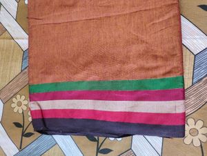 brown colour Saree