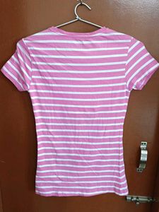 Striped Tee and Pink lower