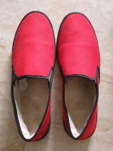 Red Casual Shoes