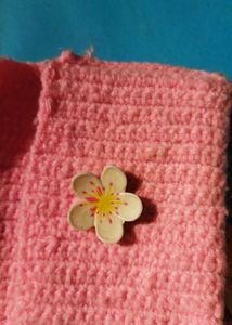Crochet Pouch with Floral Detail
