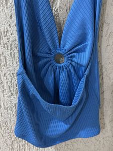 Blue Halter Top