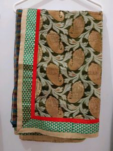 Striped Saree with Embellishments