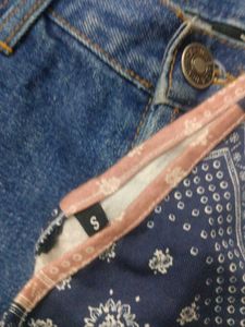 Distressed Denim Shorts &amp; Patchwork Top Set