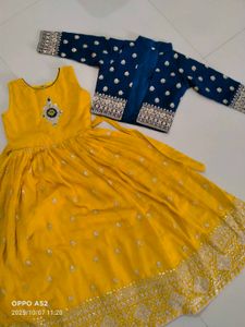 Girls Ethnic Dress with Jacket