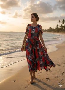 Patchwork Midi Sundress