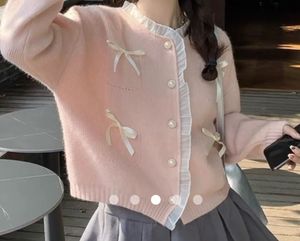 Pink Bow Cardigan