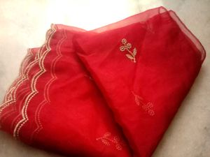 Red Embroidered Kurta
