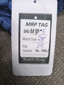 M@05 Size-28 Wide Leg Denim Jeans