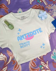 Travis Scott &#34;Antidote&#34; Crop Fitted Tee Bundle