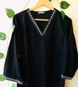 Elegant Black Short Kurti