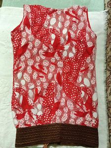 Red &amp; White Sleeveless Top