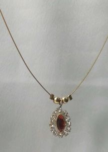 Red Elegant Gold-tone Necklace