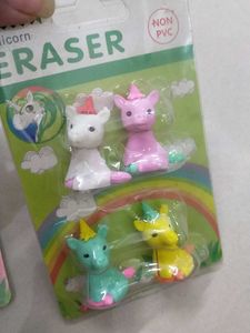 🦄Eraser Set Of 2 Pkts ( 8 Erasers )