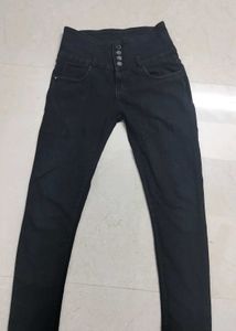 High Waist Black Jeans