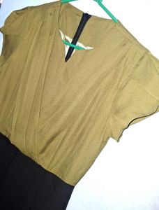 Two-Tone Sheath Dress