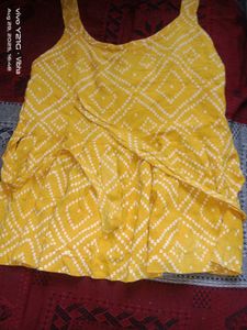 Yellow Printed Top