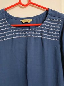 Blue Embroidered Dress