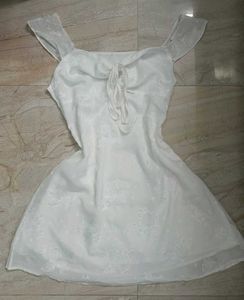WHITE FAIRY LACE UP Dress