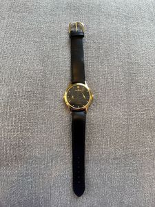 Men’s Black Watch With Gold Dial