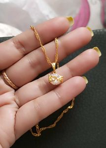 Gold 'LOVE' Pendant Necklace