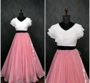 Pink Polka Dot Skirt Set