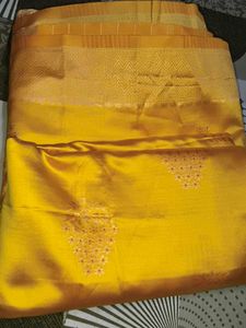 Navratri Special Elegant Yellow Saree