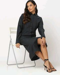 Elegant Chic Button-Down Shirt Dress
