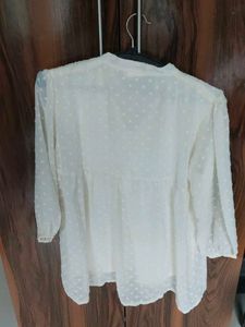 Elegant White Sheer Top