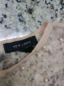 (1300)Sheer Pink Blouse