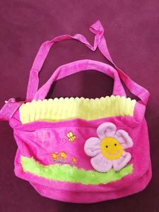 Cute Plush Flower sling Bag