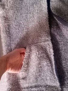 😍Cozy Grey Faux Fur Hoodie😍