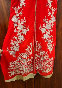 Red Embroidered Indian Dress