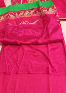 Full Embroidery Chanderi Silk Kurta And Bottom